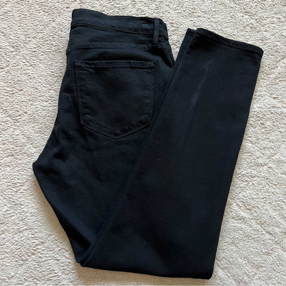 Frame Denim Black Le‎ Garçon Slim Leg Jeans Preppy Minimalist Capsule Size 28